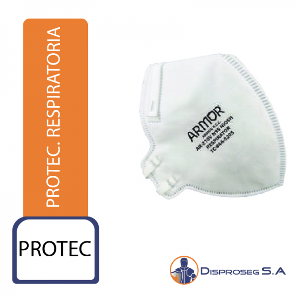 RESPIRADOR DESCARTABLE ARMOR AR-210 PLEGABLE N95